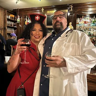 Wine bar. Dr Vinny BamBoom n Nurse Pain