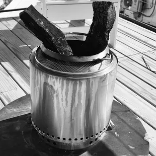 Solo Stoves on some rooftops... unfortunately we couldn't enjoy because of the wind.