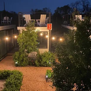 Coming into garden to access rooms