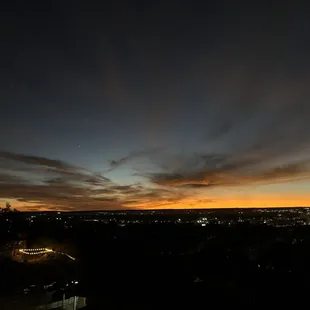 Sunset from the rooftop bar of Hotel Parq Central