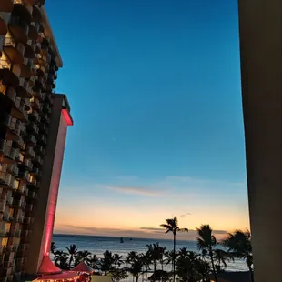 Room with a view. Sunsets in Waikiki