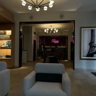 lobby is pretty and cozy