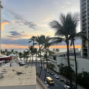 The beach view from our room