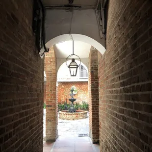 One of the corridors leading to the courtyard