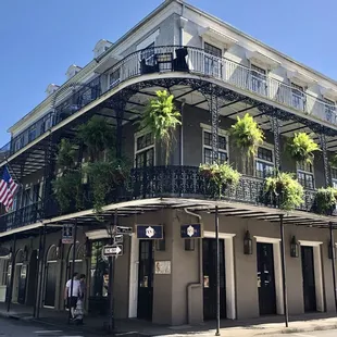 Exterior of the hotel on Royal Street