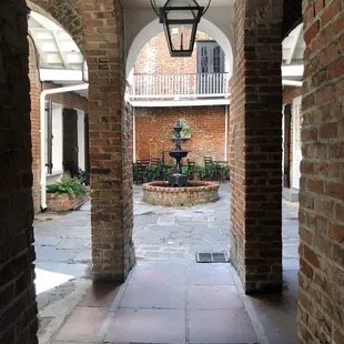 Entering the courtyard