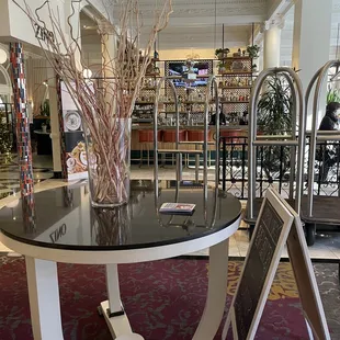 View from the lobby of the bar