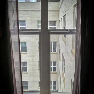 Nothing like the room category's expansive view promoted on the hotel website.