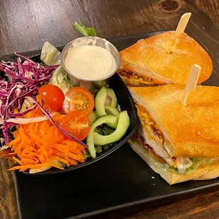 My favorite, Buffalo chicken sandwich, not hot like other Buffalo sauce. I get it over and over again.