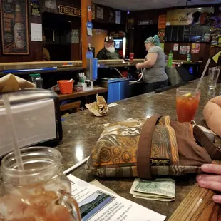 Amazing Bloody Mary's with homemade mix, you gotta try it!!