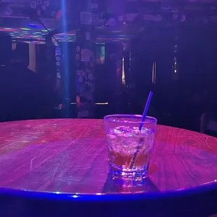 a cocktail on a table