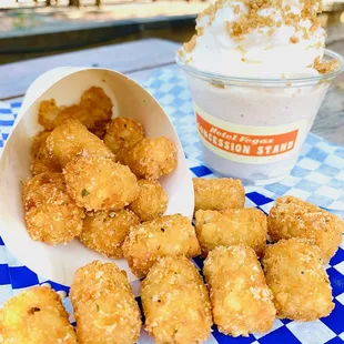 Signature Sriracha Ranch Tots &amp; Cinnamon Toast Crunch Milkshake
