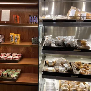 a display case full of donuts and pastries