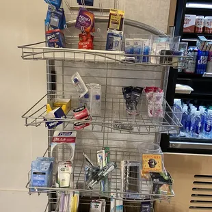 a grocery cart filled with supplies