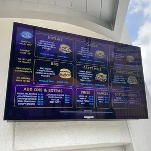 Menu is very unique. It doesn&apos;t have glare and it&apos;s visible in the bright daylight