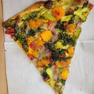 This vegan veggie pizza was one of the best slices I've ever had! Not just best vegan, best pizza slice!
