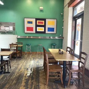 Inside - love these old floors