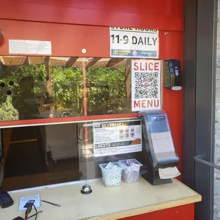 Carry out window,  very long wait, though few customers