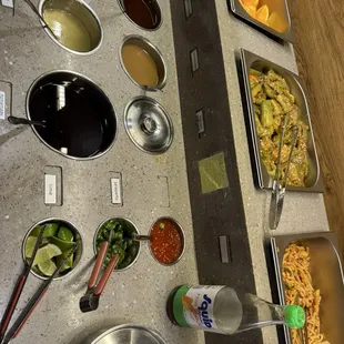 The condiment bar