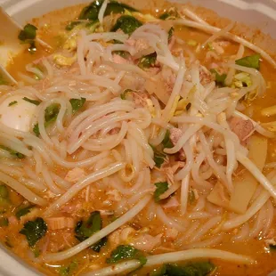 a close up of a bowl of soup