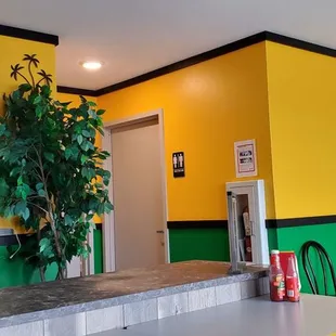 the interior of the restaurant