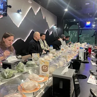 interior, sushi and sashimi