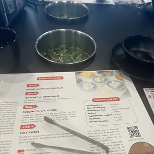 menu, sushi and sashimi