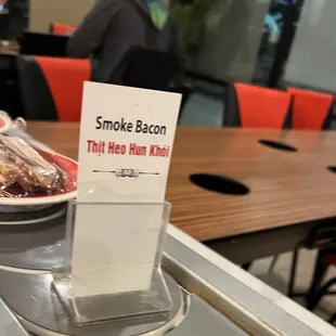 smoke bacon and hot dog buns