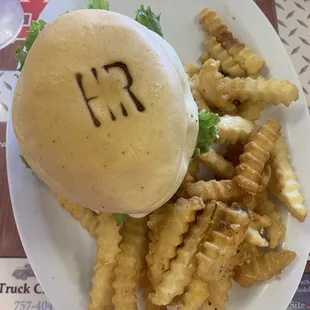 Homemade rolls branded with HR!