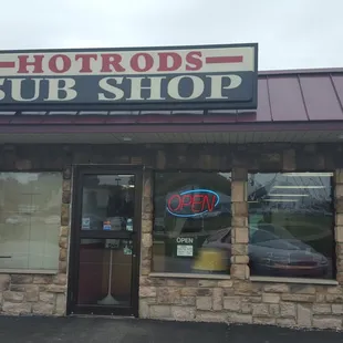 the front of the building