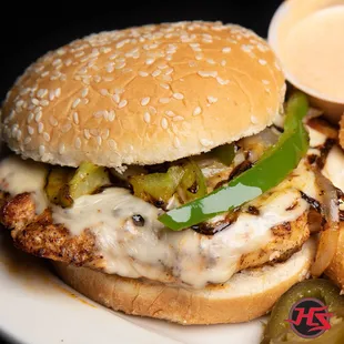 a chicken sandwich and fries
