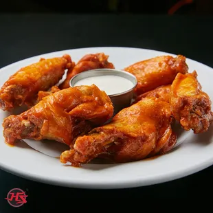 chicken wings with ranch dipping