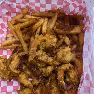 Fried shrimp platter