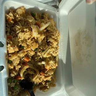 The shrimp fried rice was bomb