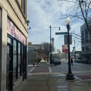 a view of a city street