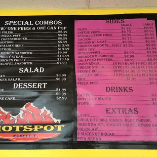 January 14, 2019 Menu (2 of 2) (more specials at counter)