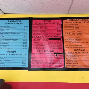 January 14, 2019 Menu (1 of 2) (more specials at counter)