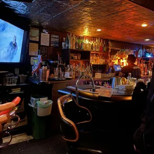 a man sitting at a bar