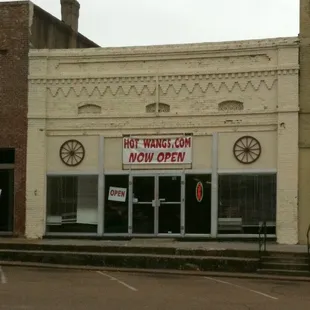 the front of a business