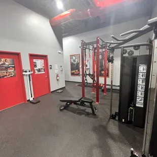 Regular gym and restrooms