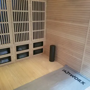 One of the sauna rooms used for pilates