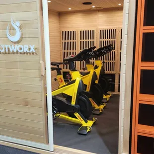 Two Infrared Saunas with Cycles fully dedicated for our most popular class!