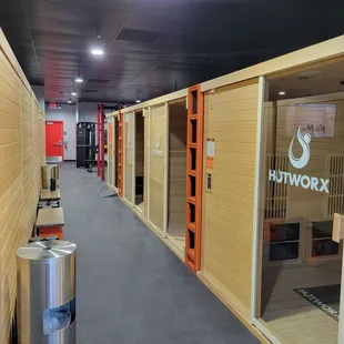 Saunas 1-4. These Saunas have the Hot Yoga, Pilates, Hot Stretch and Hot Barre None Sessions