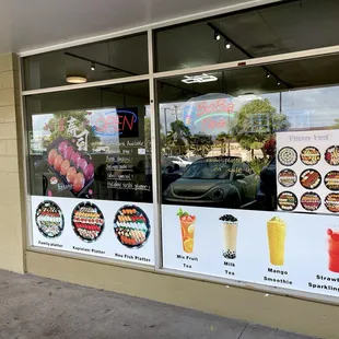 Outside.  Open 7 days a week 10am-8pm