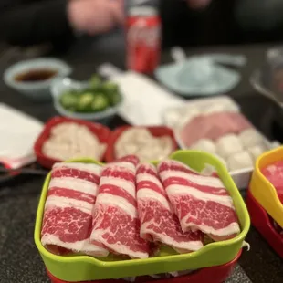 a variety of food items