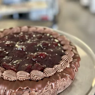 Cherry chocolate cheesecake