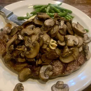 Mushroom Topped Rib Eye