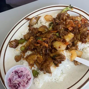 Spicy Chicken Stir-Fry Plate