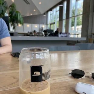 Iced latte with oat milk