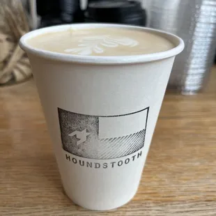 a cup of coffee on a table